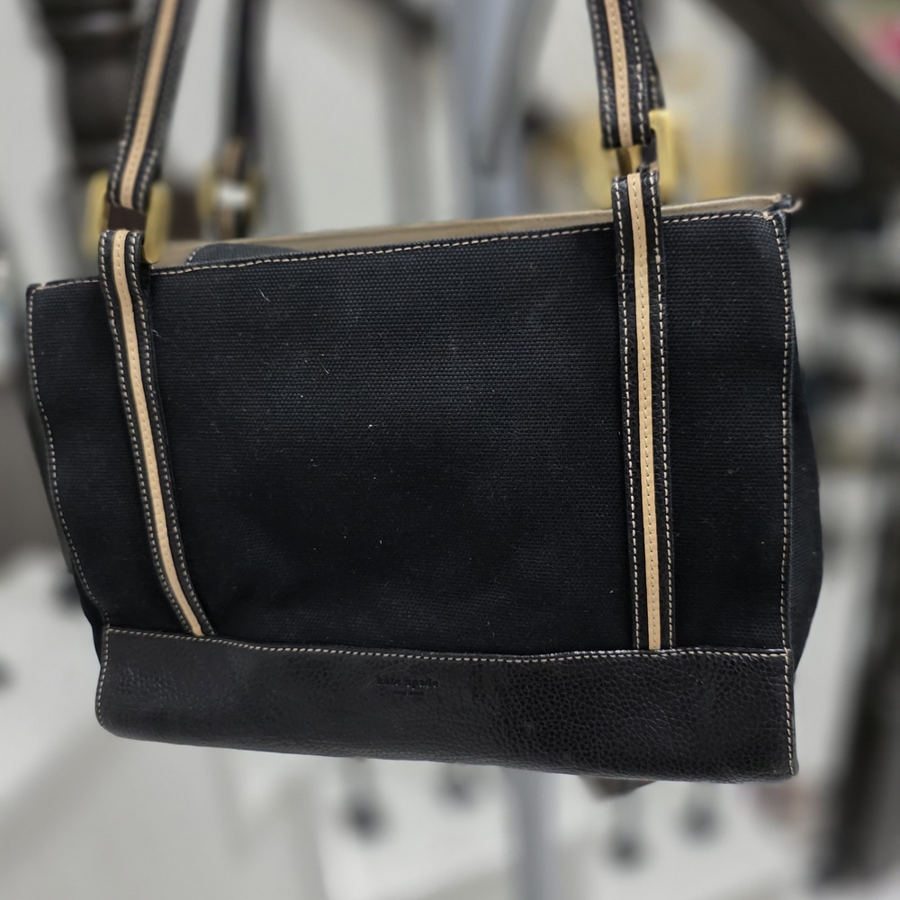 kate spade Black Shoulder Bag with Cream Trim